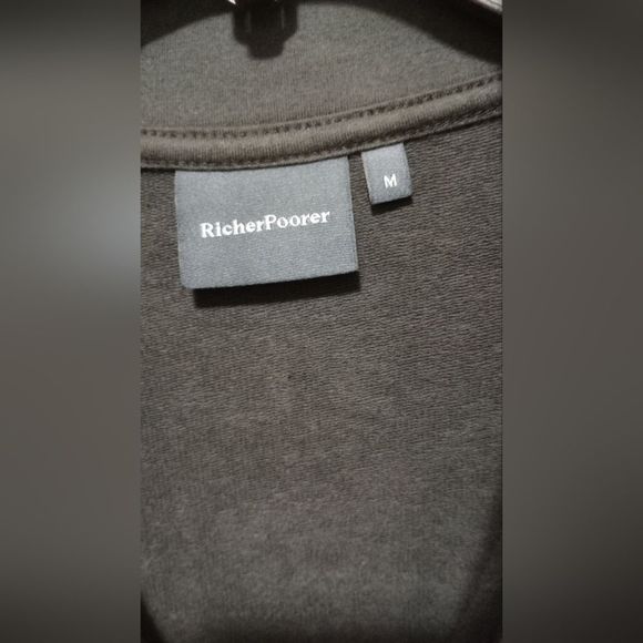 NWT Richer Poorer Women's Stretch Terry Half Zip Pullover Black Size M - Picture 6 of 11